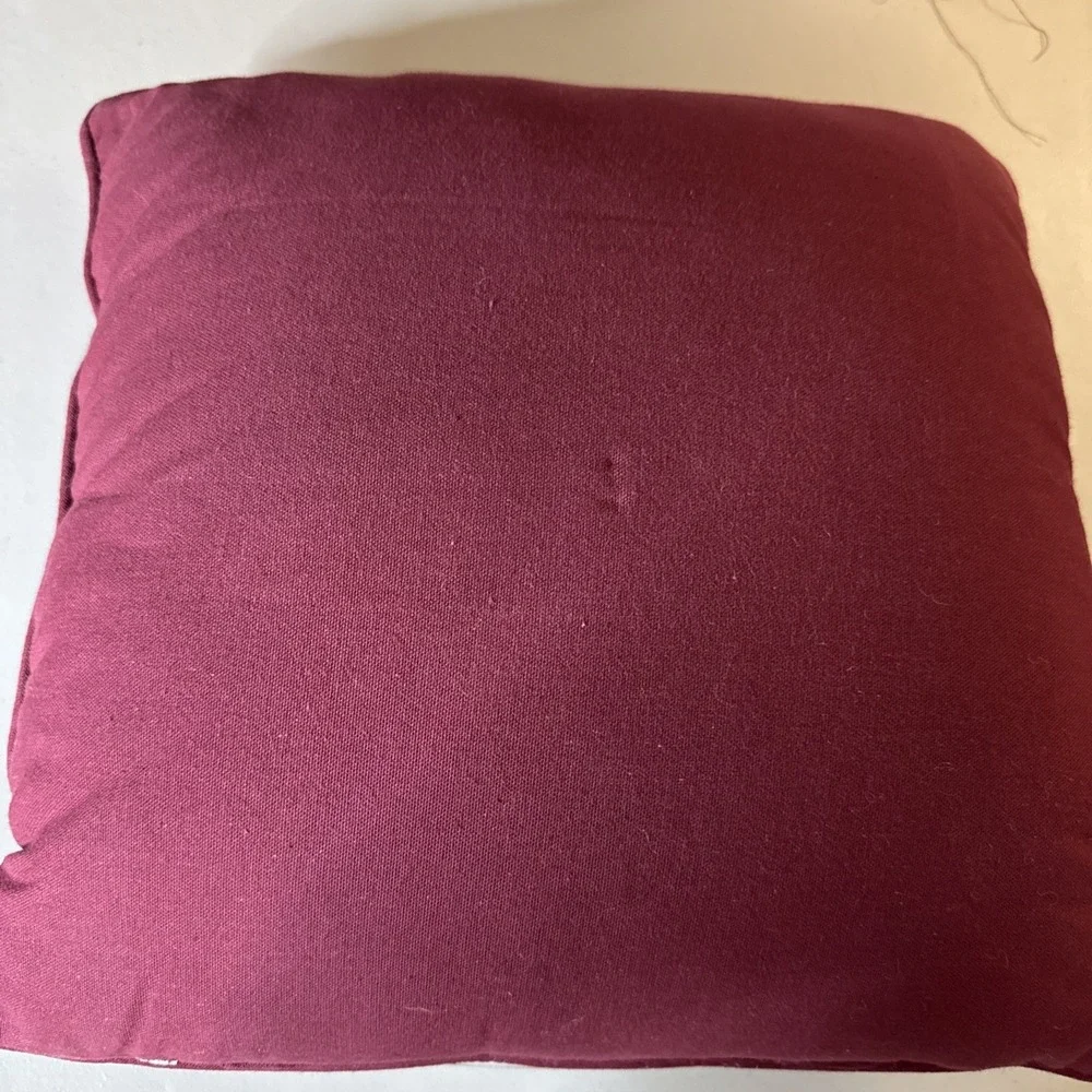 Angel Christmas Pillow Newport Brand Trumpet Black/red/green Tapestry 15 X 15